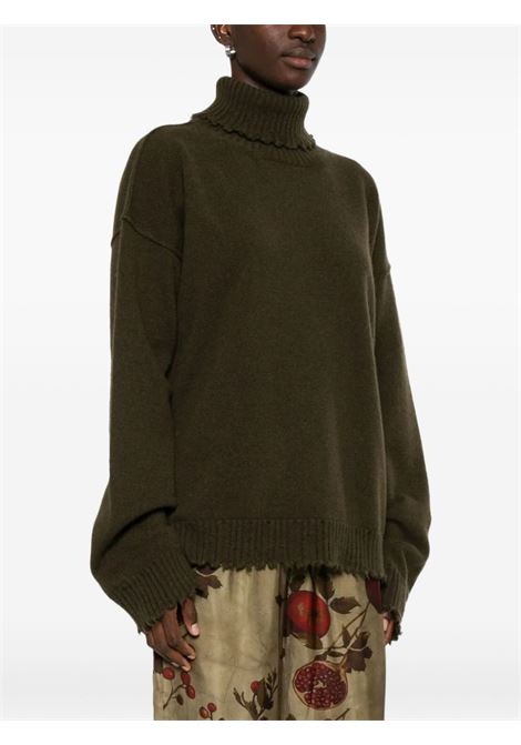 high neck top woman military green UMA WANG | UK7154UW480
